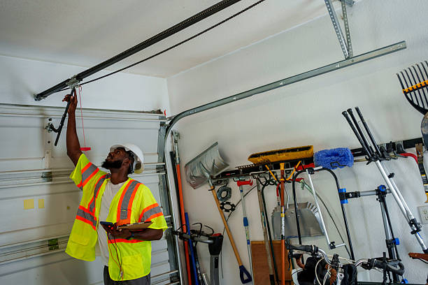 Professional Garage Door Panel Replacement technician working in Gardiner, ME